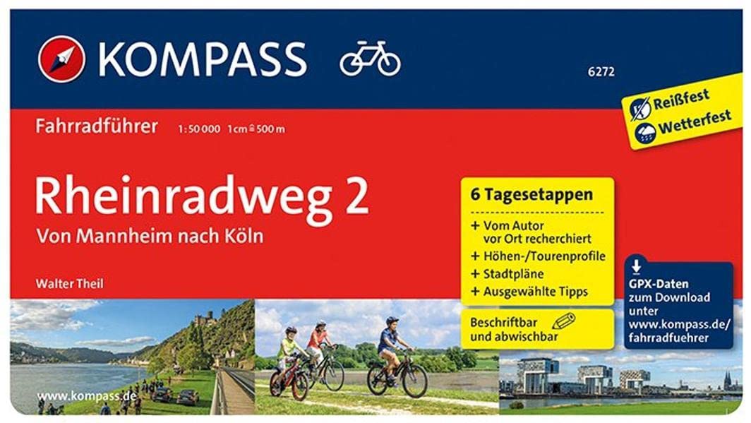 KOMPASS Fahrradführer Rheinradweg 2, Von Mannheim nach Köln: mit Stadtplänen und GPX-Daten zum Download. Leisure, Home & Garden