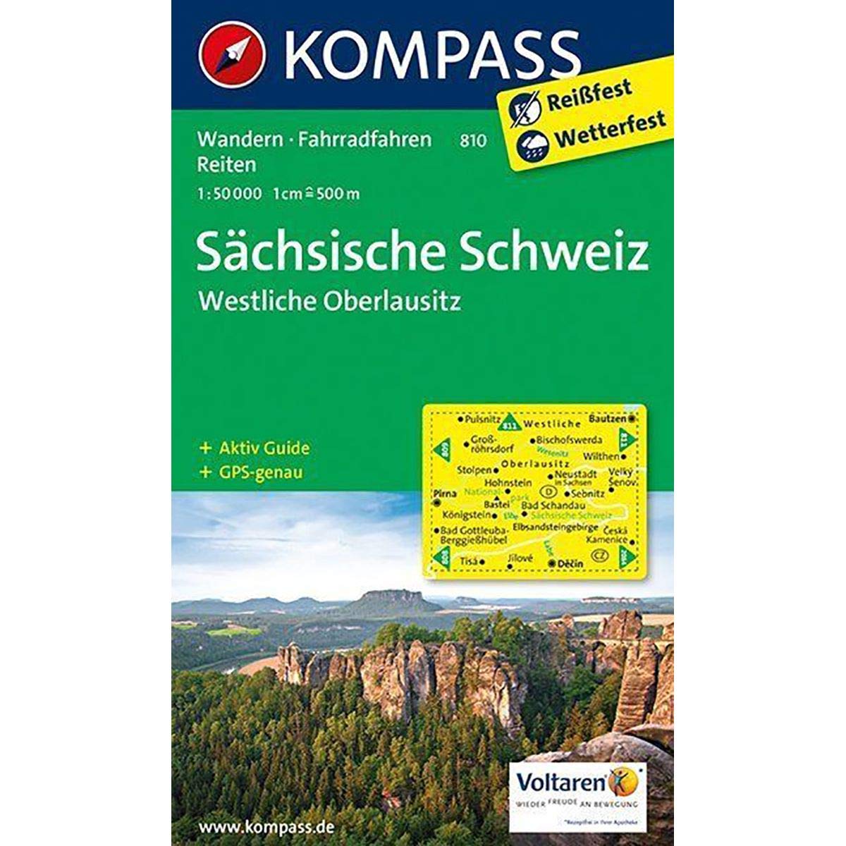 KOMPASS Wanderkarte Sächsische Schweiz - Westliche Oberlausitz: Wanderkarte mit Aktiv Guide, Rad- und Reitwegen. GPS-genau. 1:50000 (KOMPASS-Wanderkarten, Band 810) Leisure, Home & Garden