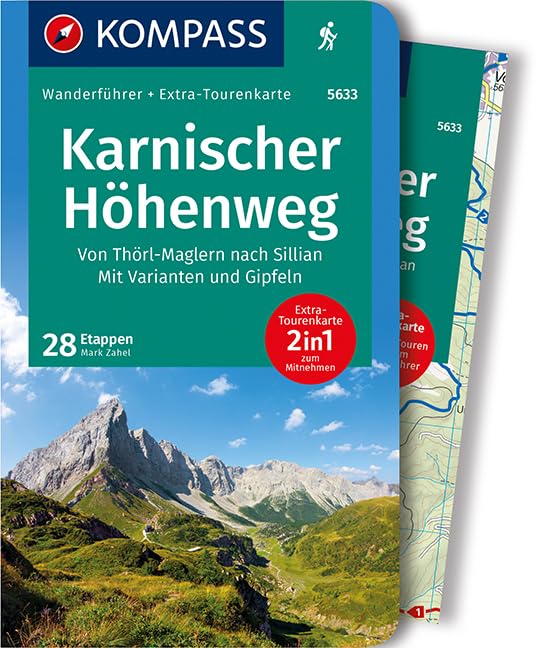 KOMPASS Wanderführer Karnischer Höhenweg, Von Thörl-Maglern nach Sillian, Mit Varianten und Gipfeln: Wanderführer mit Extra-Tourenkarte 1:35.000, 28 Etappen, GPX-Daten zum Download. Leisure, Home & Garden