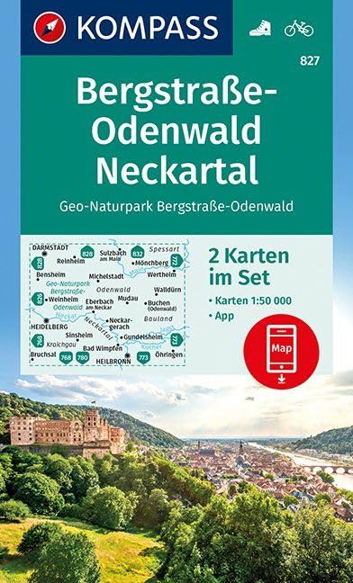 Bergstraße-Odenwald, Neckartal, Geo-Naturpark Bergstraße-Odenwald 1 : 50 000 Leisure, Home & Garden