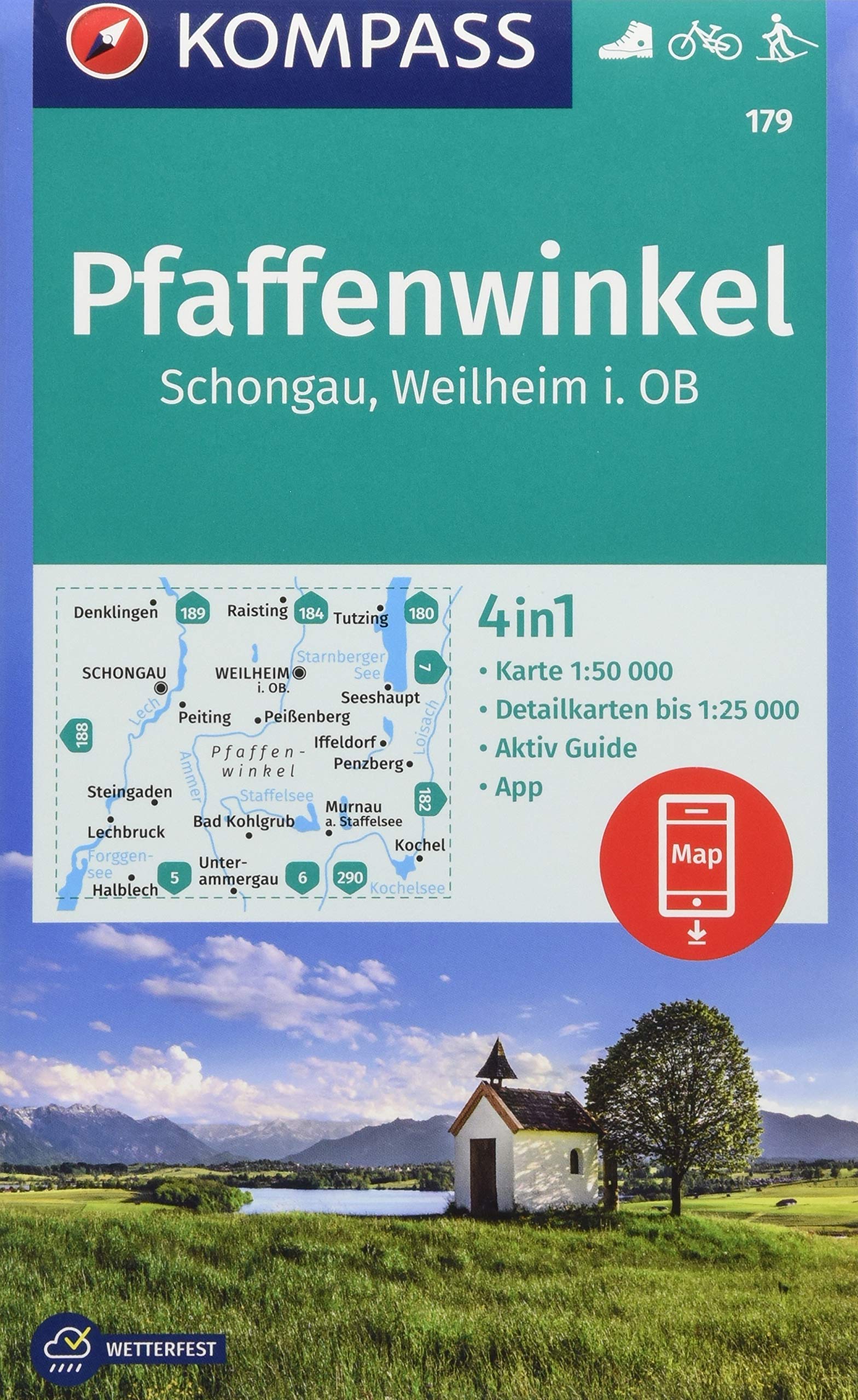 Pfaffenwinkel, Schongau, Weilheim i. OB 1:50 000 Leisure, Home & Garden