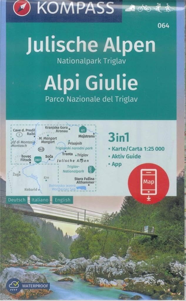 Julische Alpen, Nationalpark Triglav, Alpi Giulie 1:25 000 Leisure, Home & Garden