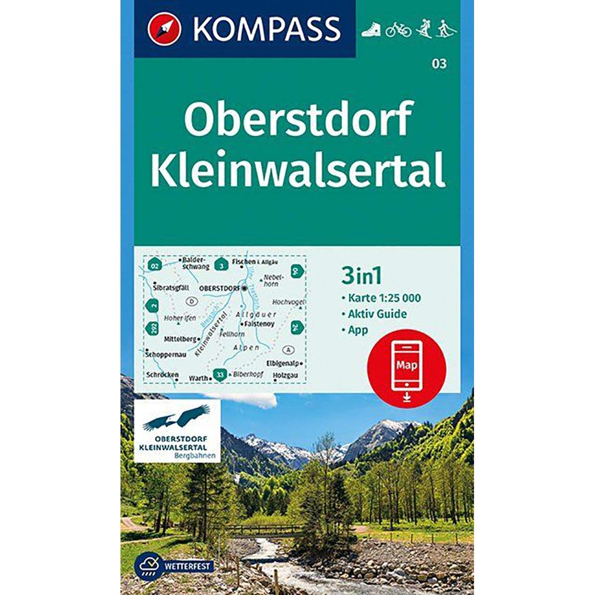 Product Image: Oberstdorf, Kleinwalsertal 1:25 000