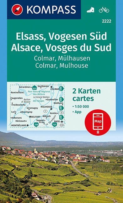 Elsass, Vogesen Süd, Alsace, Vosges du Sud, Colmar, Mülhausen, Mulhouse 1:50 000 Leisure, Home & Garden