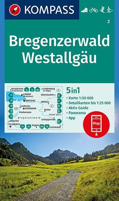 Bregenzerwald, Westallgäu 1:50 000 book