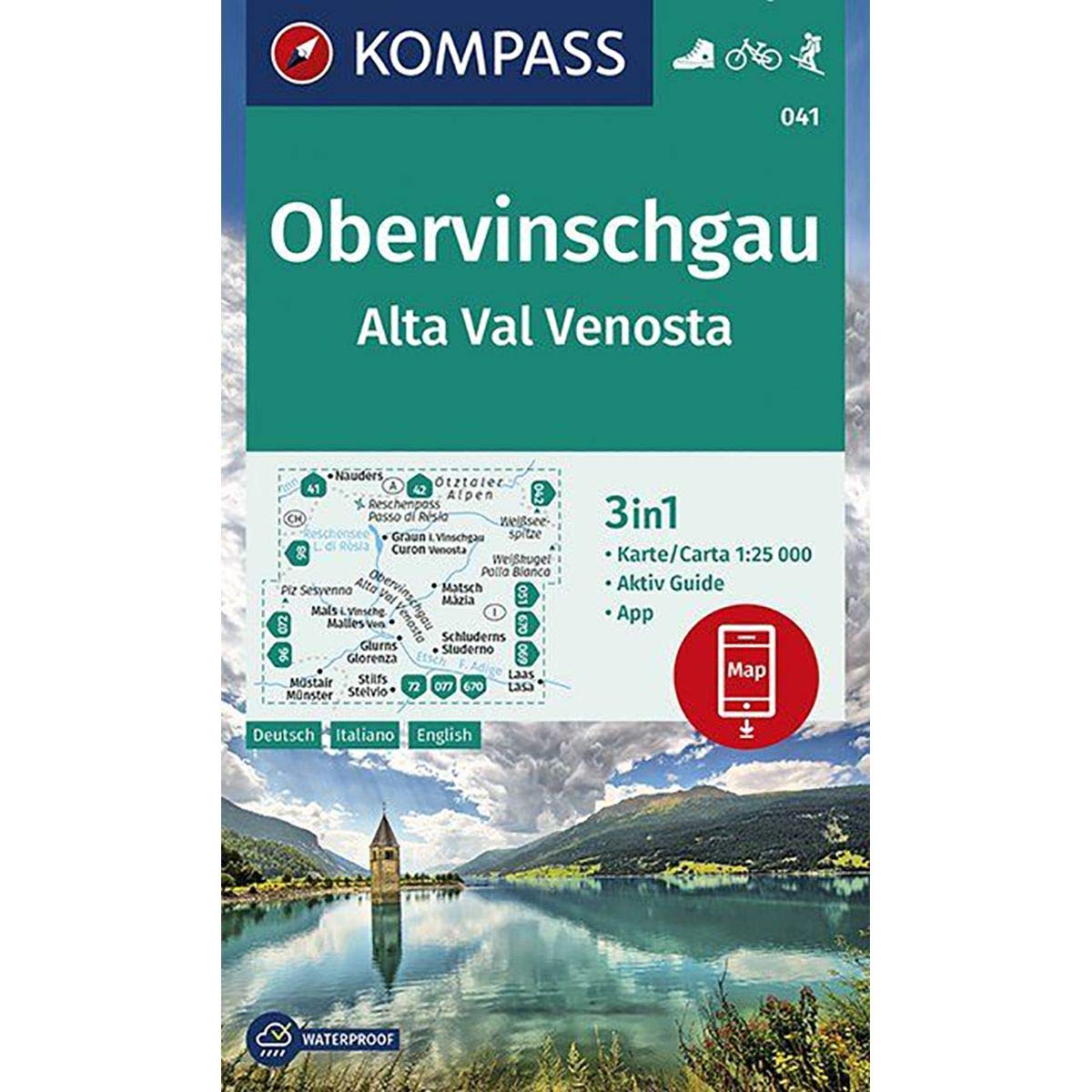 KOMPASS Wanderkarte Obervinschgau, Alta Val Venosta 1:25 000 Leisure, Home & Garden
