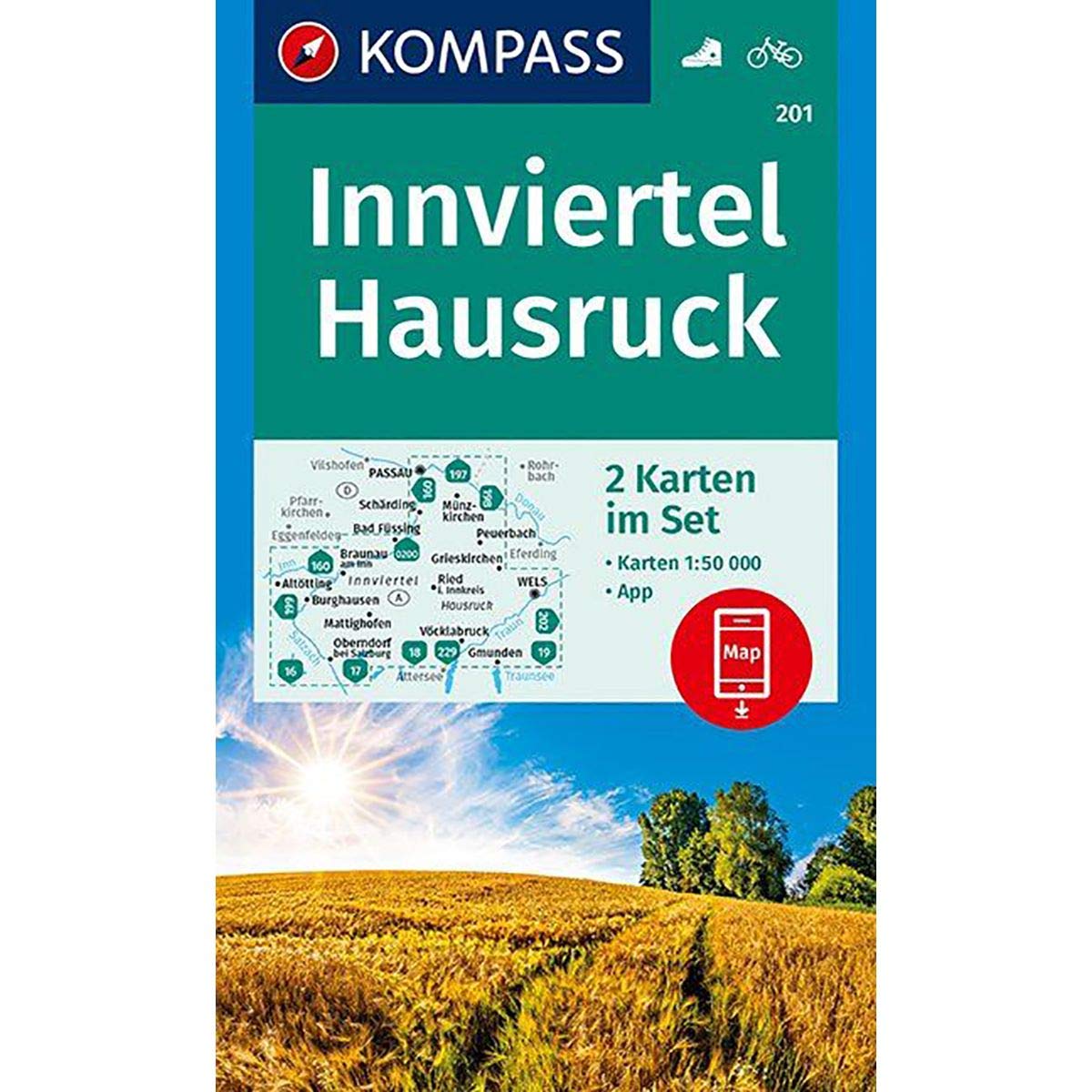 KOMPASS Wanderkarte Innviertel, Hausruck 1:50 000 Leisure, Home & Garden
