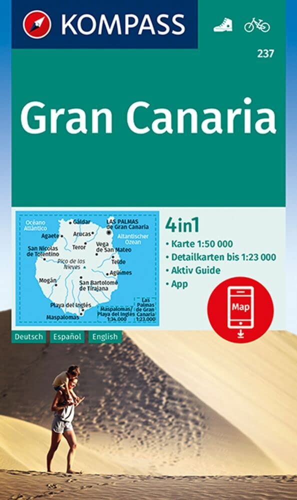 KOMPASS Wanderkarte 237 Gran Canaria 1:50.000 Leisure, Home & Garden