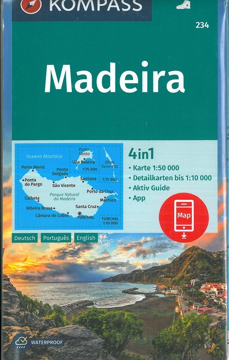 KOMPASS Wanderkarte 234 Madeira 1:50.000 Leisure, Home & Garden