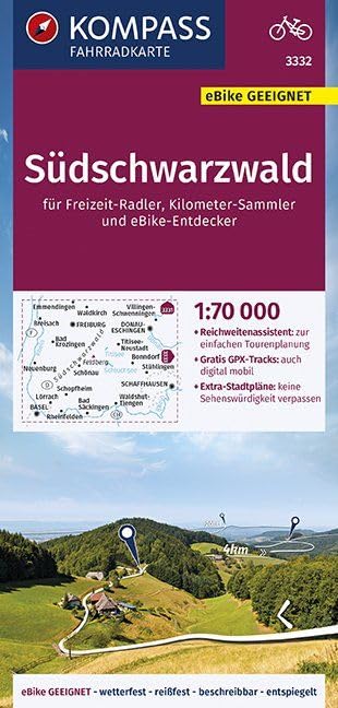 KOMPASS Fahrradkarte Südschwarzwald 1:70.000, FK 3332 Leisure, Home & Garden