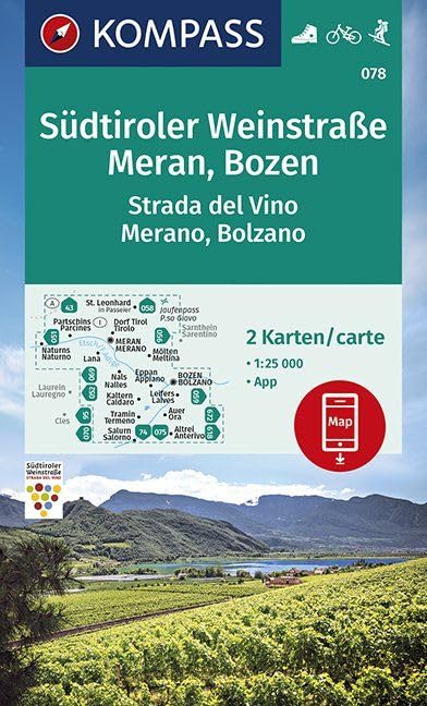 Südtiroler Weinstraße, Meran, Bozen 1:25 000 Leisure, Home & Garden