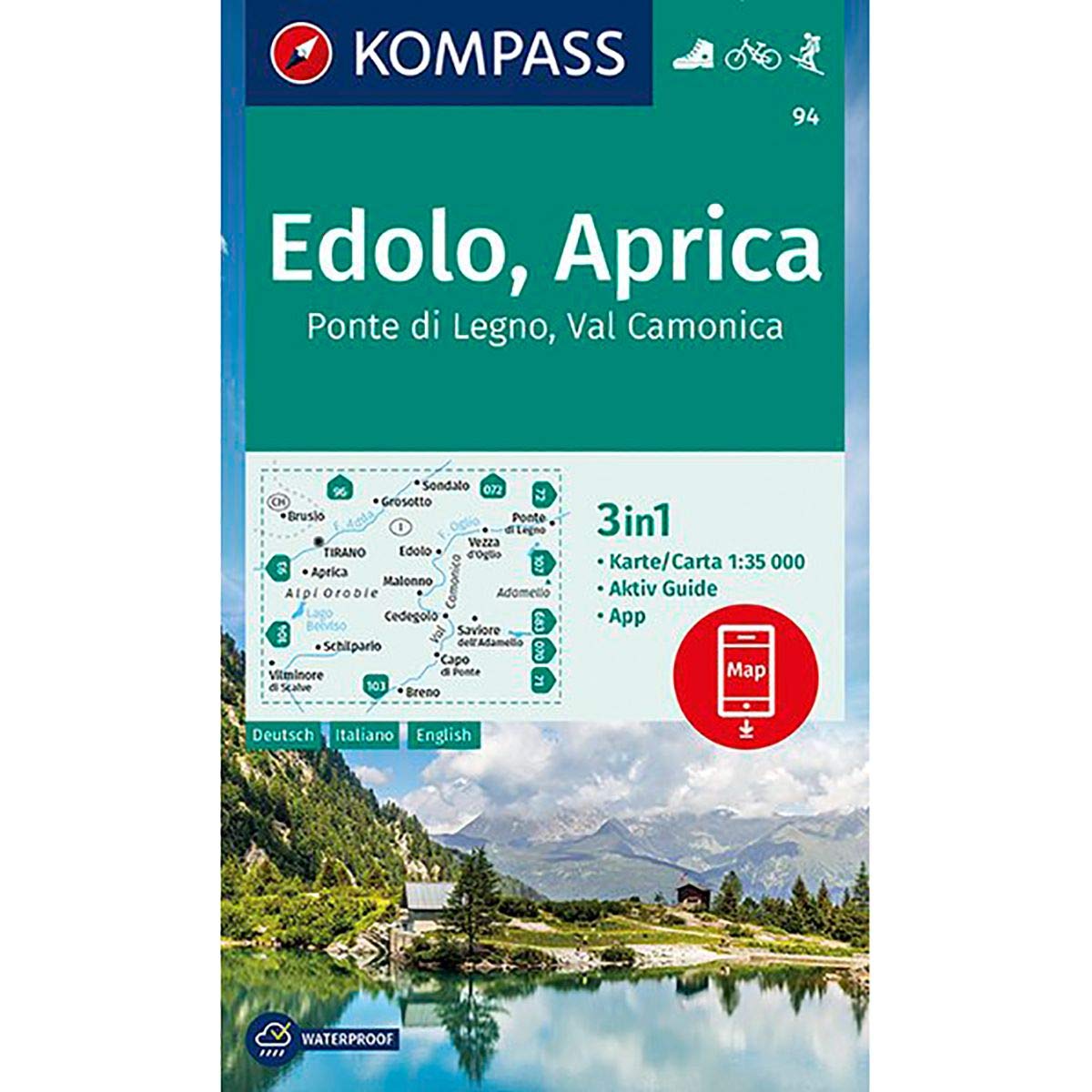 KV WK 94 Edolo, Aprica 1:50 000 Leisure, Home & Garden