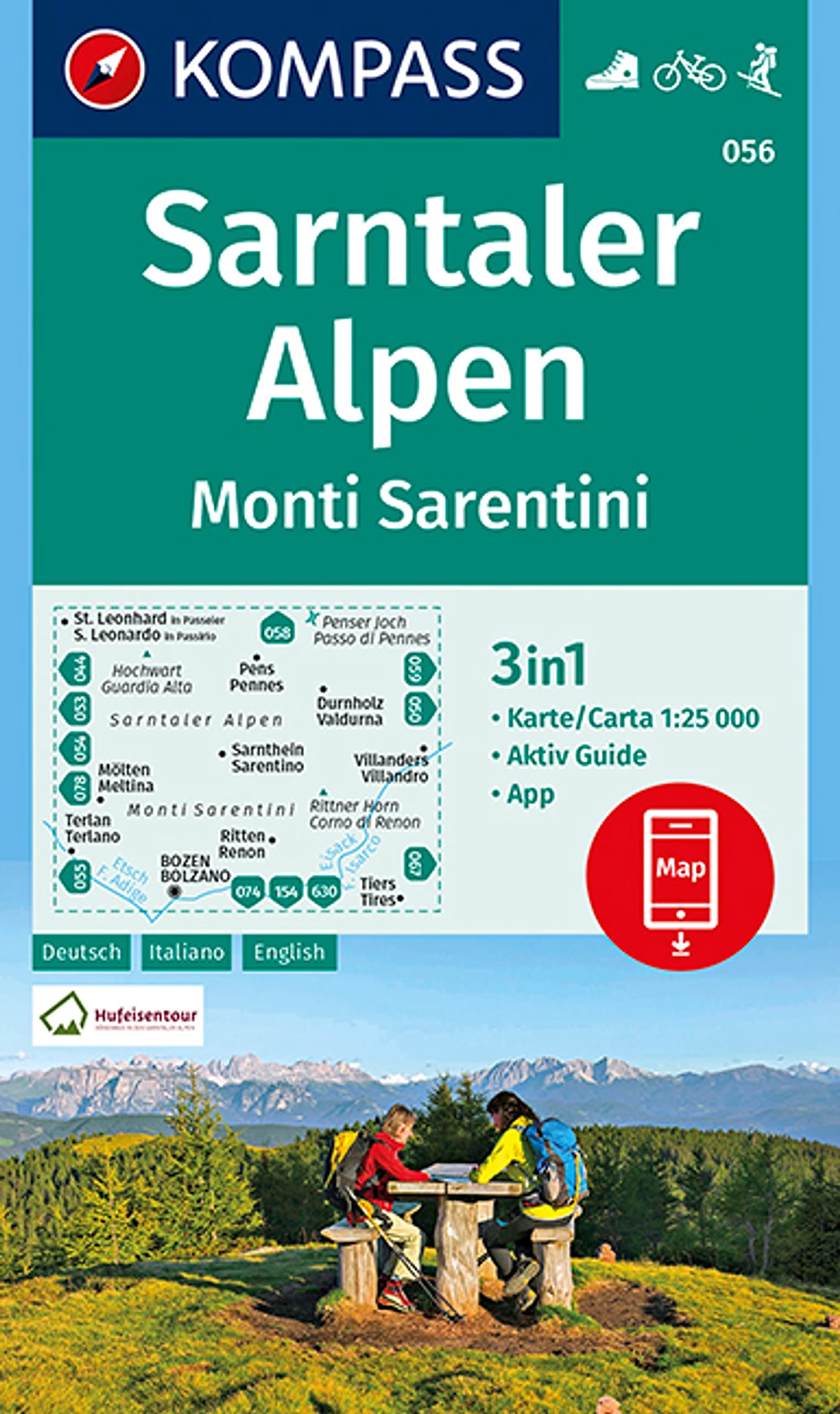 KOMPASS Wanderkarte 056 Sarntaler Alpen, Monti Sarentini Leisure, Home & Garden