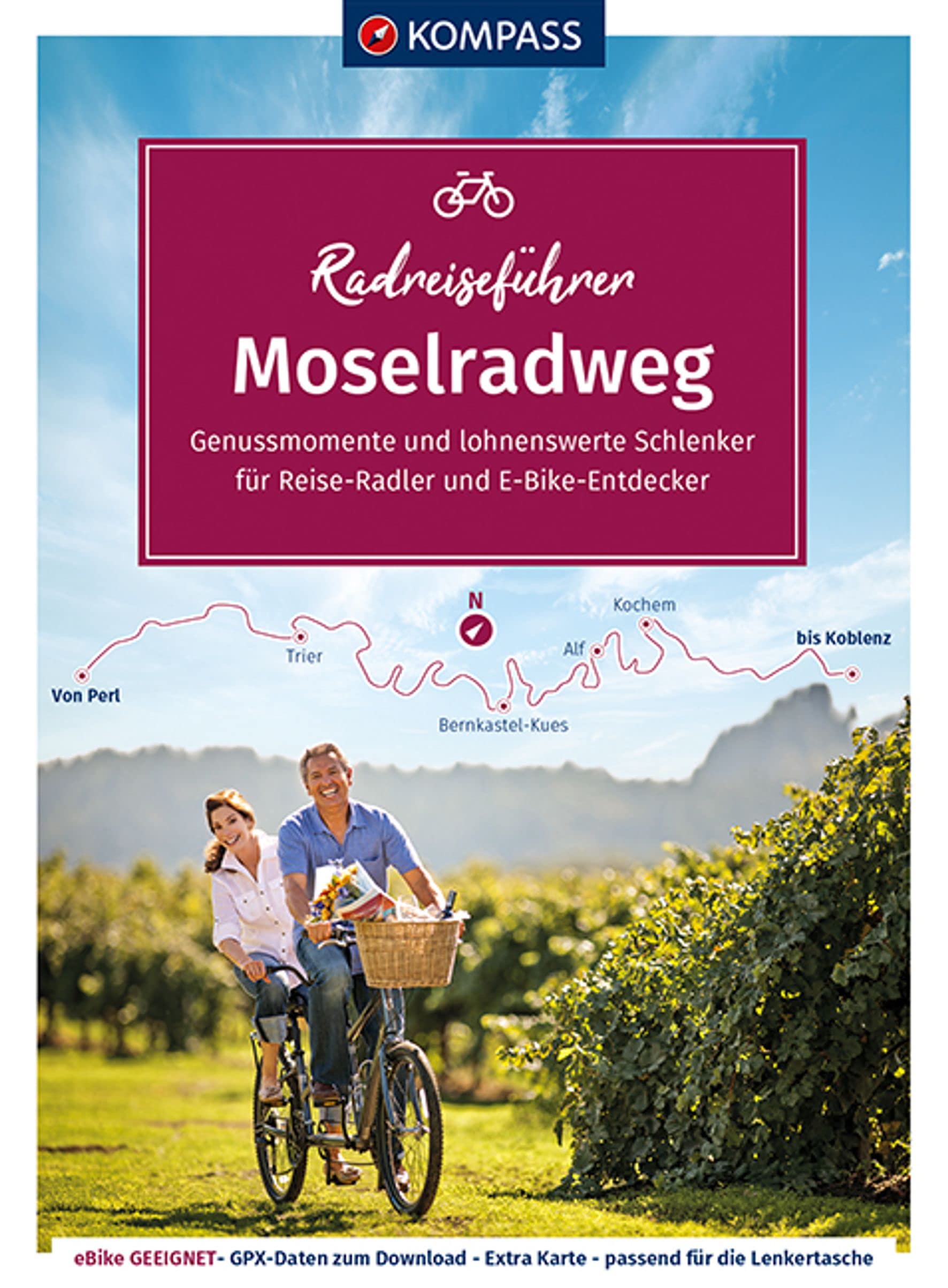 KOMPASS Radreiseführer Moselradweg: von Perl bis Koblenz - 250 km, mit Extra-Tourenkarte, Reiseführer und exakter Streckenbeschreibung Leisure, Home & Garden