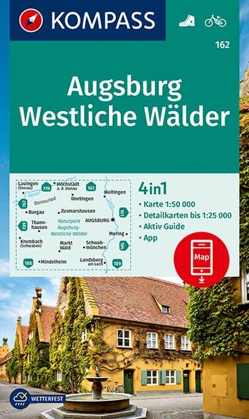 KOMPASS Wanderkarte Augsburg, Westliche Wälder 1:50 000 Leisure, Home & Garden