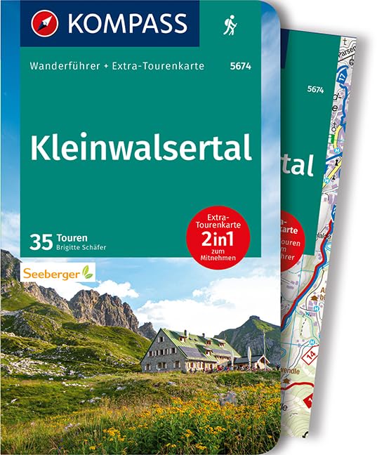 KOMPASS Wanderführer Kleinwalsertal: 2in1 Wanderführer mit Extra-Tourenkarte 1:25.000, 35 Touren, GPX-Daten zum Download Leisure, Home & Garden
