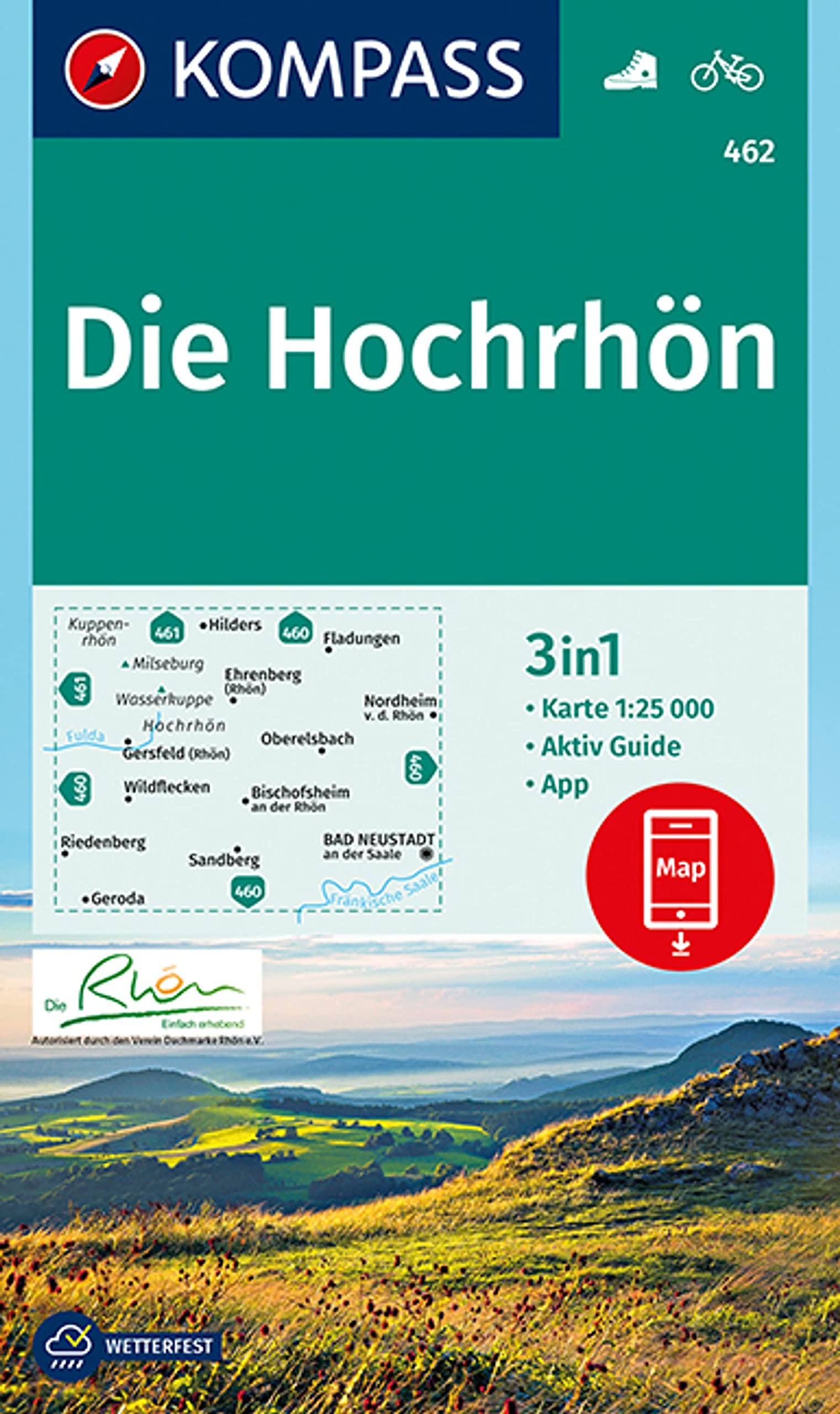 KOMPASS Wanderkarte 462 Die Hochrhön Leisure, Home & Garden