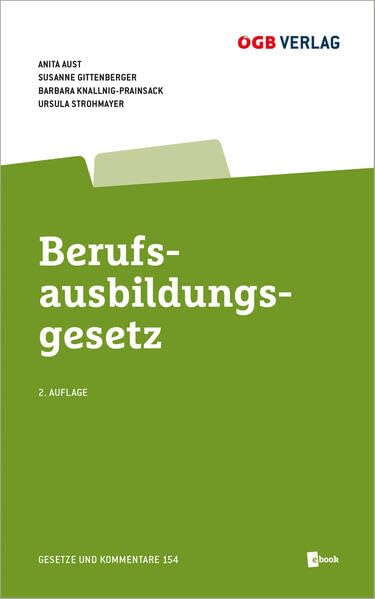 Berufsausbildungsgesetz: Mit E-Book (Gesetze und Kommentare) Law