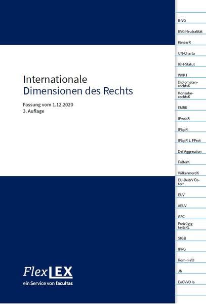 FlexLex Internationale Dimensionen des Rechts: Fassung vom 1.12.2020 Law