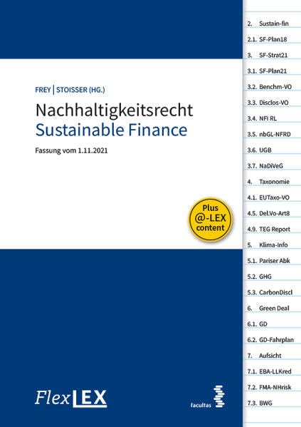 FlexLex Nachhaltigkeitsrecht - Sustainable Finance: Fassung vom 1.11.2021 Law