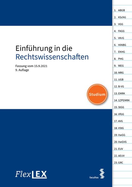 FlexLex Einführung in die Rechtswissenschaften │Studium: Fassung vom 15.9.2021 Law