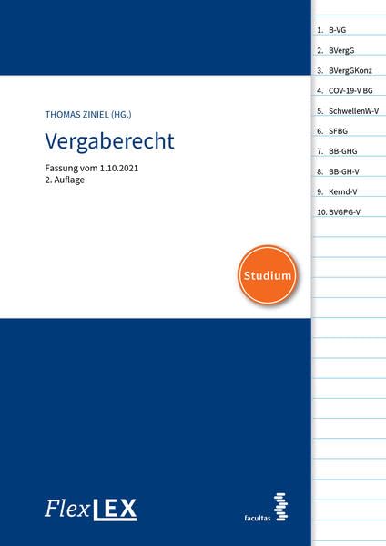 FlexLex Vergaberecht | Studium: Fassung vom 1.10.2021 Law
