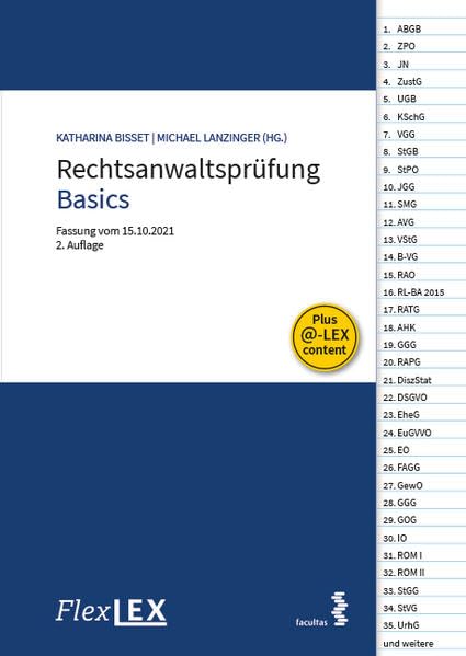 FlexLex Rechtsanwaltsprüfung Basics: Fassung vom 15.10.2021 Law