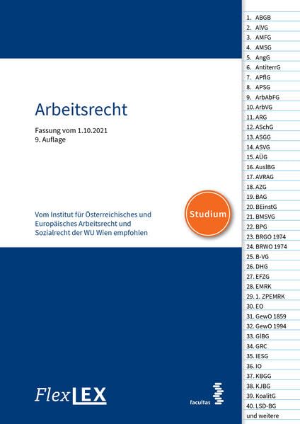 FlexLex Arbeitsrecht WU: Fassung vom 1.10.2021 Law
