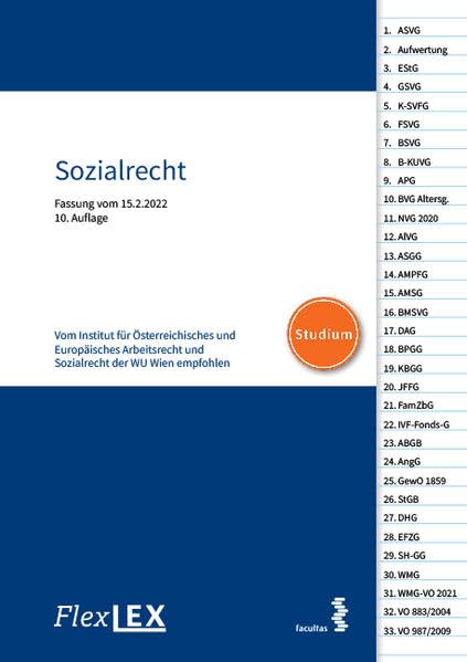 FlexLex Sozialrecht WU: Fassung vom 15.2.2022 Law
