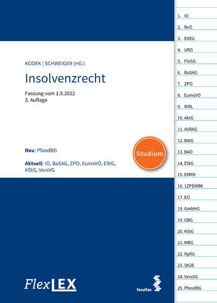 FlexLex Insolvenzrecht | Studium: Fassung vom 1.9.2022 Law