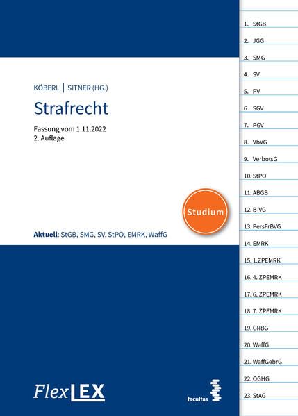 FlexLex Strafrecht │Studium: Fassung vom 1.11.2022 Law