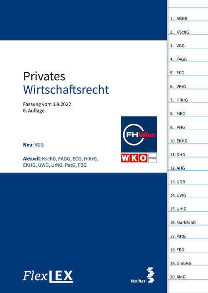 FlexLex Privates Wirtschaftsrecht | Studium: Fassung vom 1.9.2022 Law