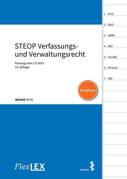FlexLex STEOP Verfassungs- und Verwaltungsrecht | Studium: Fassung vom 1.9.2023 Law