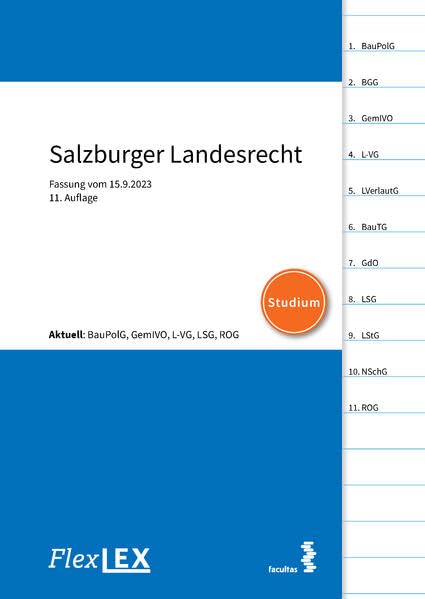 FlexLex Salzburger Landesrecht │Studium: Fassung vom 1.9.2023 book