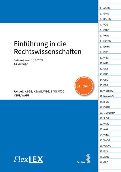 FlexLex Einführung in die Rechtswissenschaften │Studium: Fassung vom 15.8.2024 Law