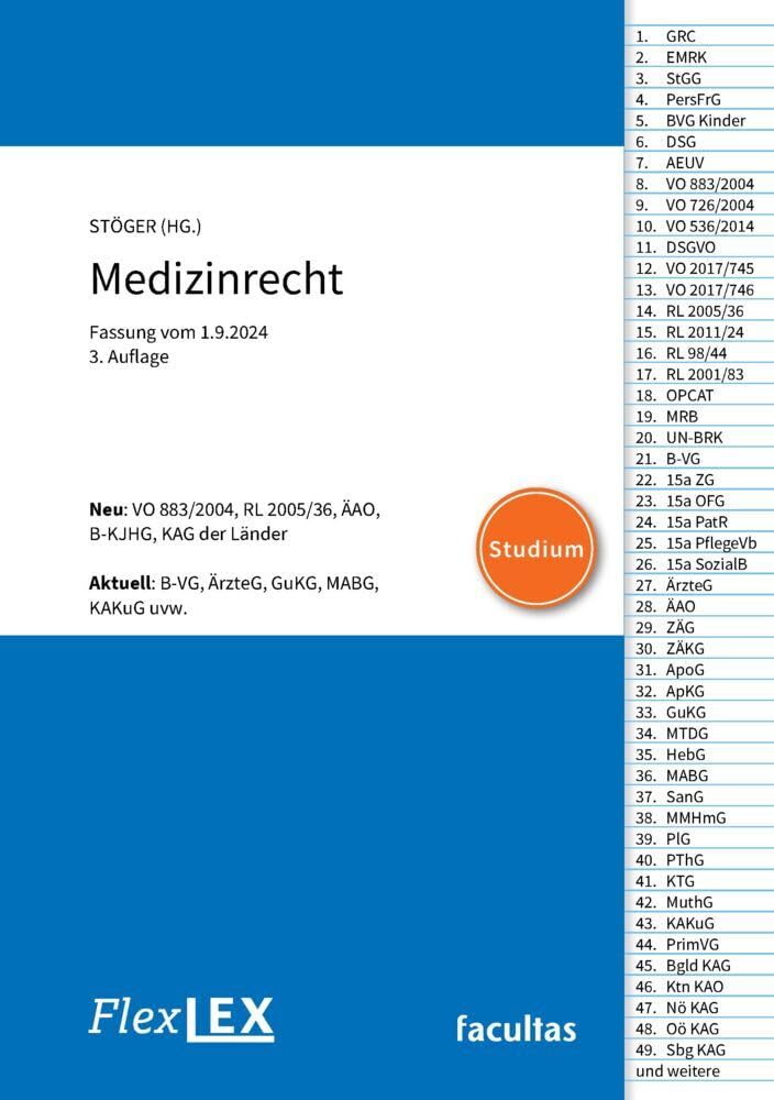 FlexLex Medizinrecht | Studium: Fassung vom 1.9.2024 Law