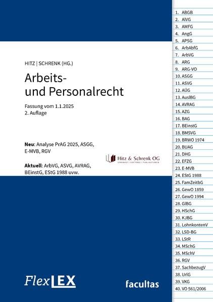 FlexLex Arbeits- und Personalrecht: Fassung vom 1.1.2025 Law