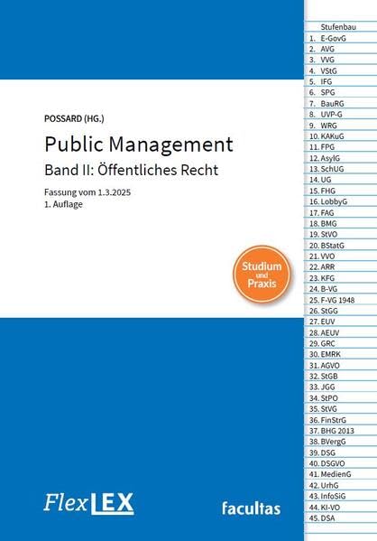 FlexLex Public Management | Band II: Öffentliches Recht: Fassung vom 1.3.2025 Law