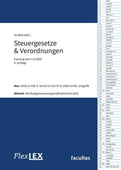 FlexLex Steuergesetze & Verordnungen: Fassung vom 1.5.2025 Law