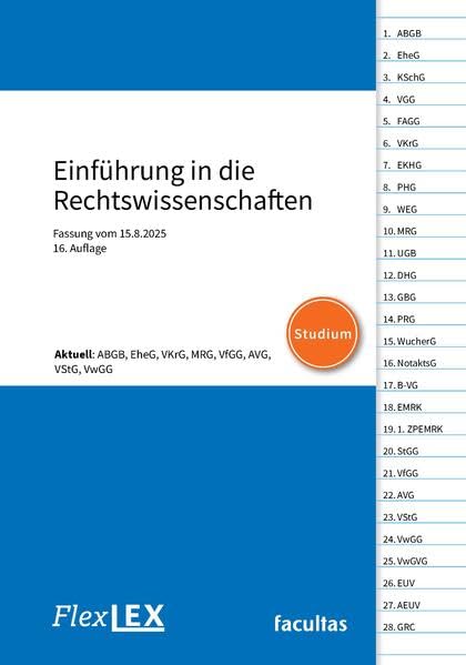 FlexLex Einführung in die Rechtswissenschaften │ Studium: Fassung vom 15.8.2025 Law