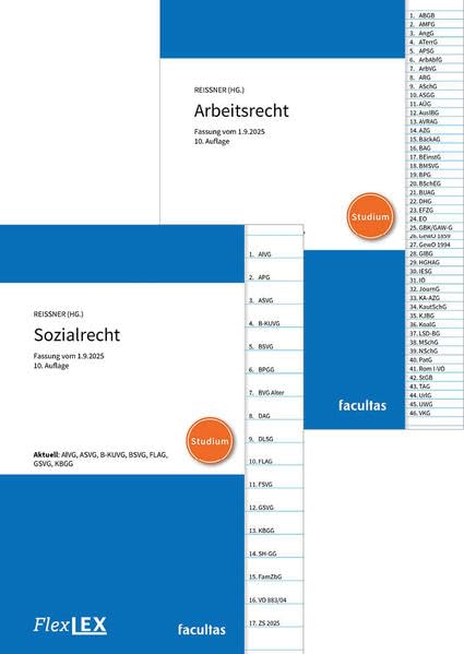 Kombipaket FlexLex Arbeits- und Sozialrecht | Studium: Fassung vom 1.9.2025 Law