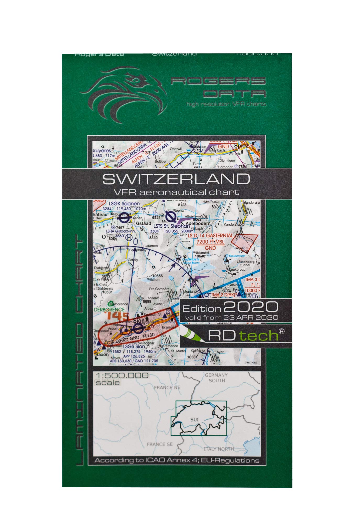Switzerland ICAO VFR Luftfahrtkarte 500k: Schweiz VFR Luftfahrtkarte – ICAO Karte, Maßstab 1:500.000 Law