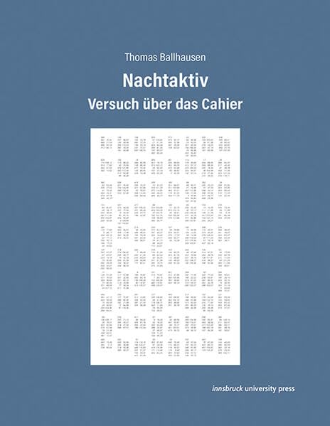 Nachtaktiv: Versuch über das Cahier Philosophy