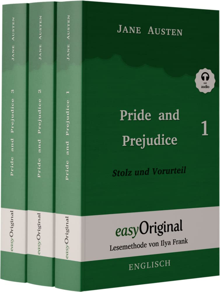 Pride and Prejudice / Stolz und Vorurteil - Teile 1-3 Hardcover (Buch + 3 MP3 Audio-CD) - Lesemethode von Ilya Frank - Zweisprachige Ausgabe ... Lesen lernen, auffrischen und perfektionieren cd