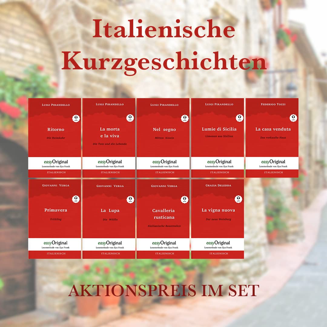 Italienische Kurzgeschichten (Bücher + 9 Audio-CDs): Lesemethode von Ilya Frank - Ungekürzter Originaltext - Italienisch durch Spaß am Lesen lernen, ... - Lesemethode von Ilya Frank) Essays & Short Stories
