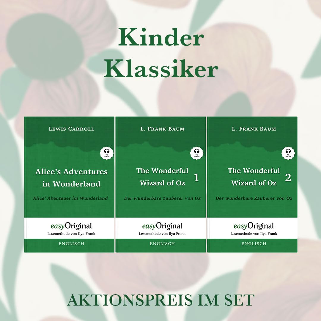 Kinder Klassiker Kollektion (Bücher + 3 MP3 Audio-CDs) - Lesemethode von Ilya Frank - Zweisprachige Ausgabe Englisch-Deutsch Essays & Short Stories