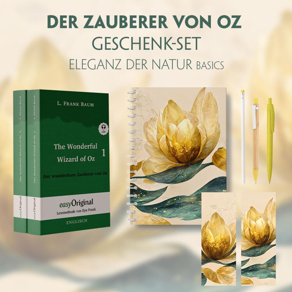 Der Zauberer von Oz Geschenkset - 2 Bücher (mit Audio-Online) + Eleganz der Natur Schreibset Basics: The Wizard of Oz / Der Zauberer von Oz - 2 Teile ... von Ilya Frank - Englisch: Englisch) Essays & Short Stories