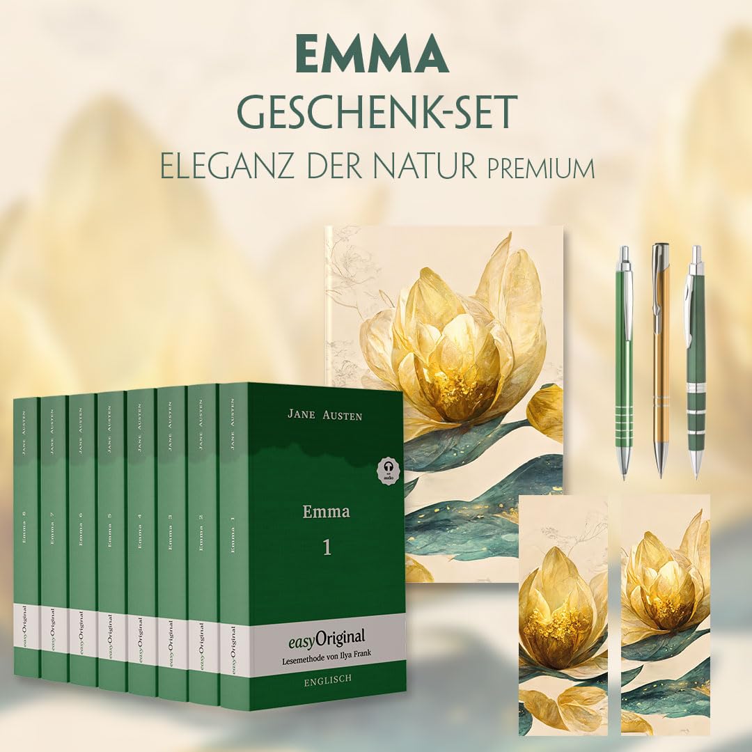 Emma Geschenkset - 8 Bücher (Softcover + Audio-Online) + Eleganz der Natur Schreibset Premium: Emma - 8 Teile (Buch + Audio-Online) - Lesemethode von ... von Ilya Frank - Englisch: Englisch) Essays & Short Stories