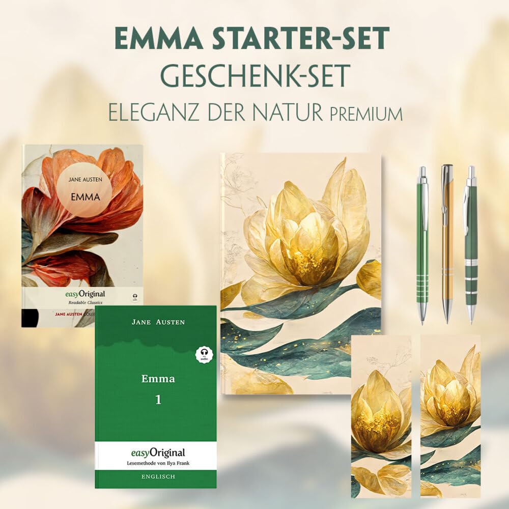 Emma Starter-Paket Geschenkset 2 Bücher (mit Audio-Online) + Eleganz der Natur Schreibset Premium: Emma Starter-Paket Geschenkset 2 Bücher (mit ... von Ilya Frank - Englisch: Englisch) Essays & Short Stories