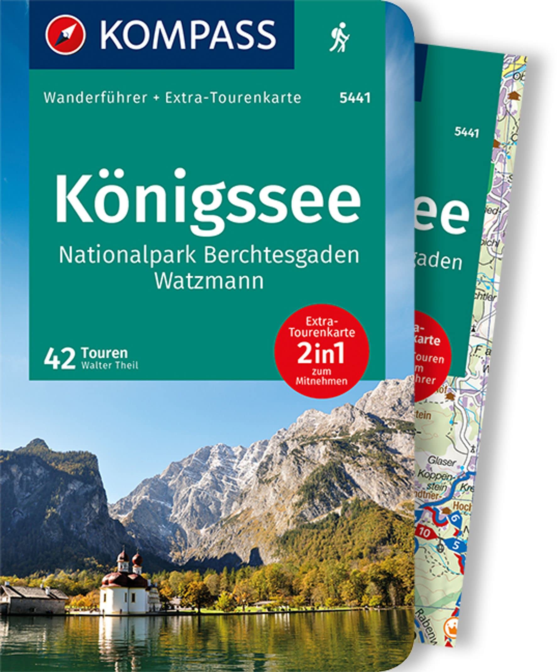 KOMPASS Wanderführer Königssee, Nationalpark Berchtesgaden, Watzmann, 42 Touren: mit Extra-Tourenkarte Maßstab 1:35.000, GPX-Daten zum Download Leisure, Home & Garden